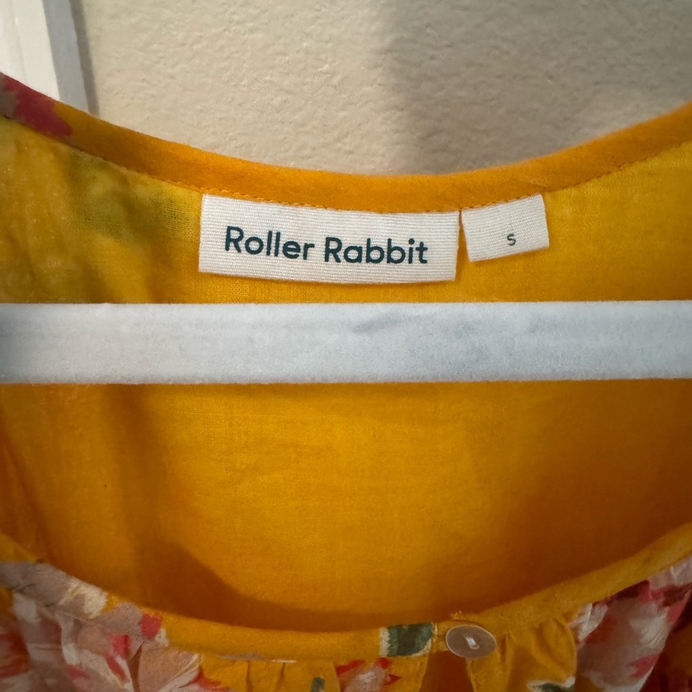 Roller Rabbit Yellow Floral Mini Dress - Picture 4 of 5